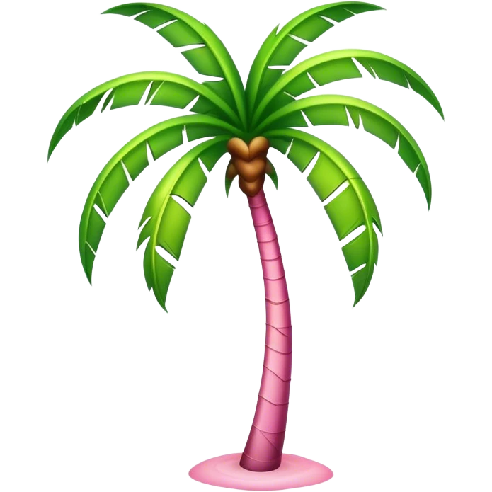 pink and green palm tree emoji