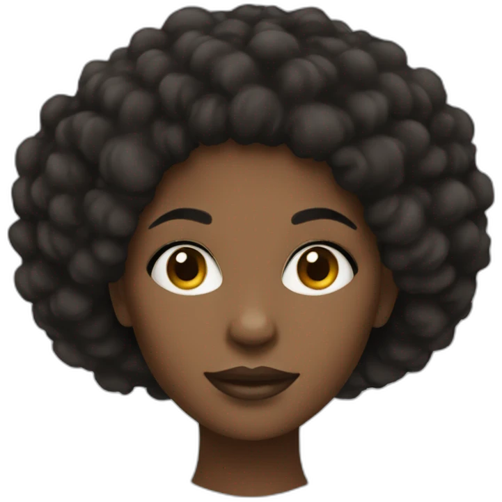 black woman afro emoji