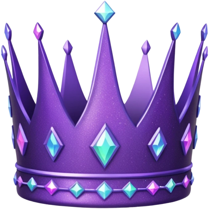 Purple Glitter Crown emoji