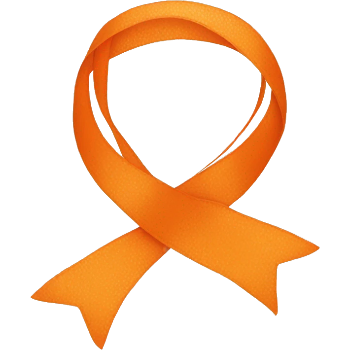 Horizontal orange ribbon🎗️ emoji