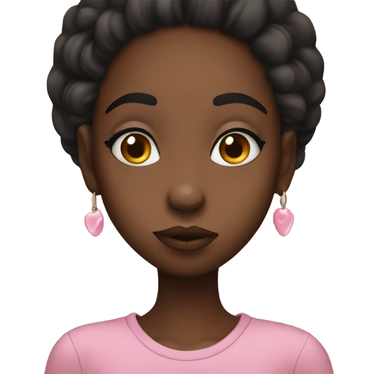 black girl that blows a kiss emoji