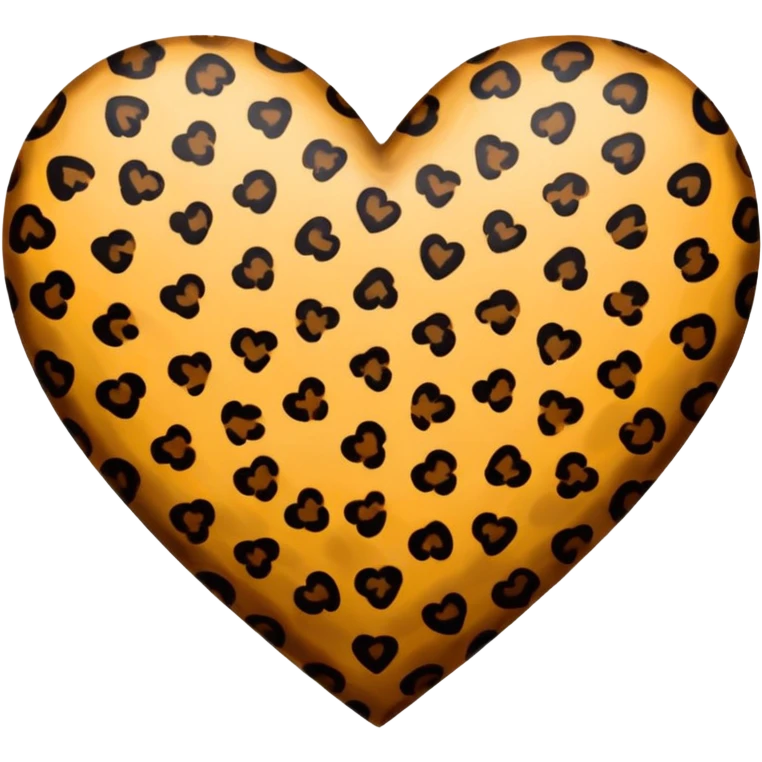 Leopard print heart  emoji