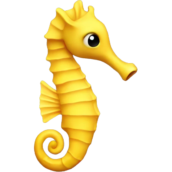 Very sad yellow seahorse emoji