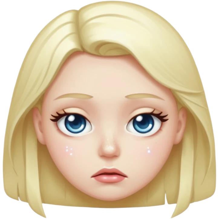 Sparkle eyed pouty face emoji
