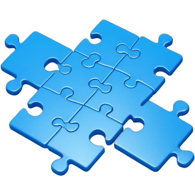Blue puzzle emoji