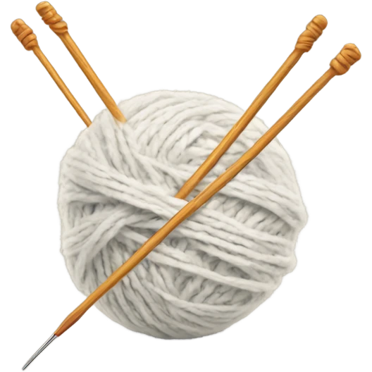 ball of yarn with two knitting needles emoji
