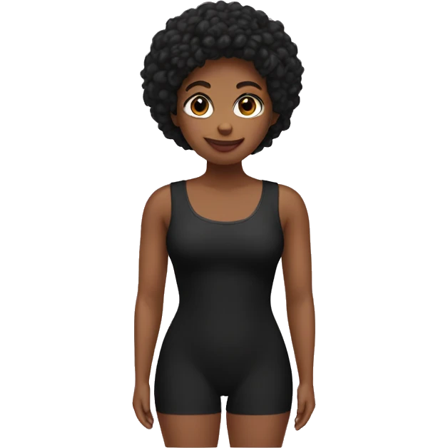 black short bodysuit emoji