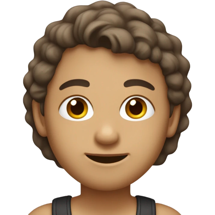genera un emoji de un joven adulto de piel blana cabello cafe claro que sea atractivo y intelecual que genere armonia al verlo emoji