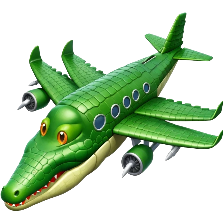 Crocodile airplane emoji