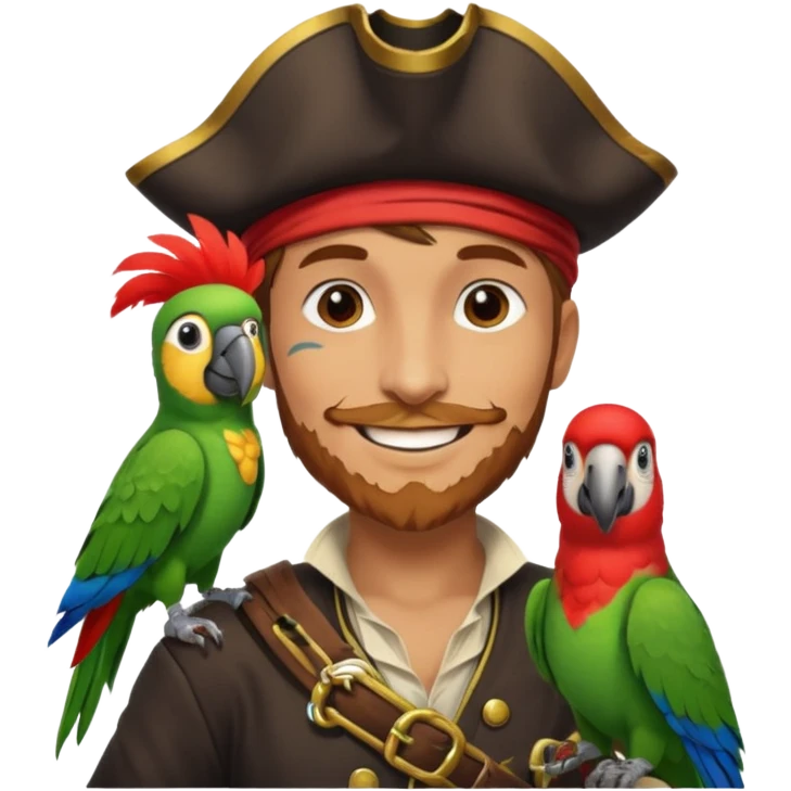 pirate and parrot emoji