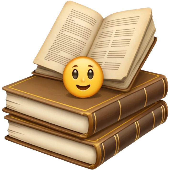 books and papers of trivia  emoji