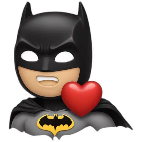 Batman kissing heart emoji