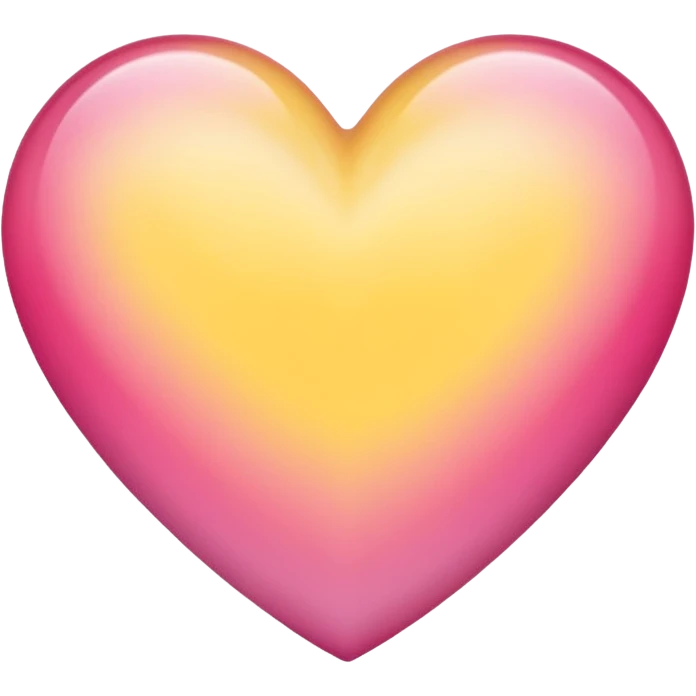 Yellow to pink gradient heart emoji