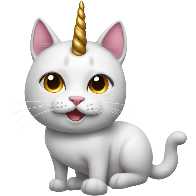 Cat with unicorn emoji