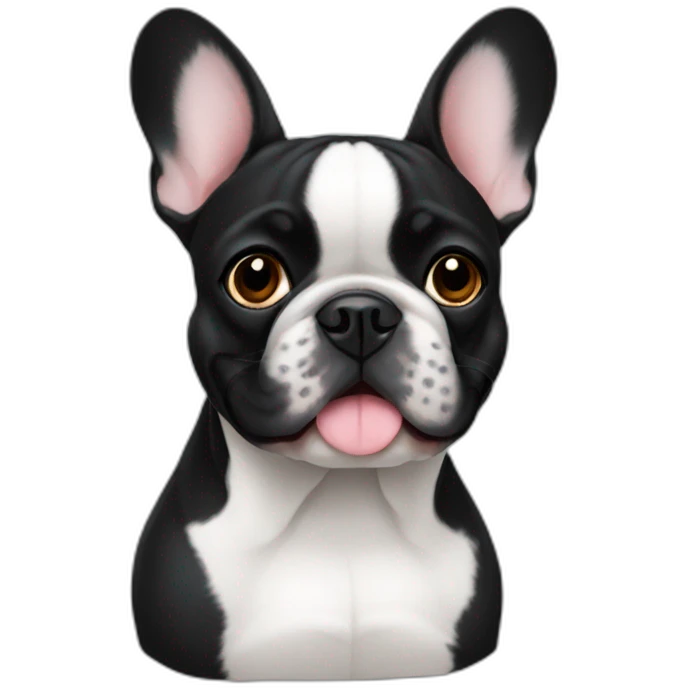 french bulldog black emoji