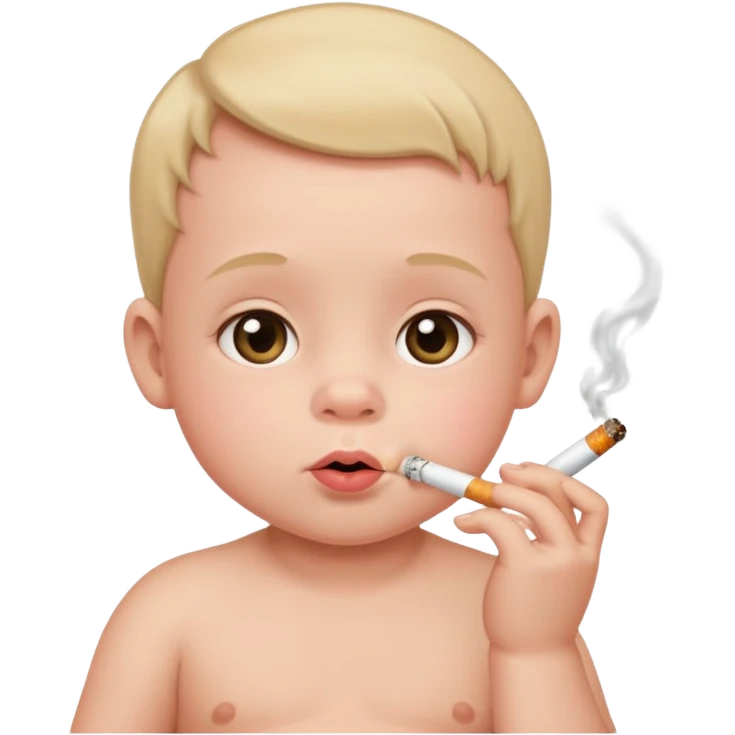Baby smoking a cigarette emoji