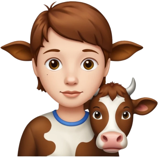 Half human half Cow emoji