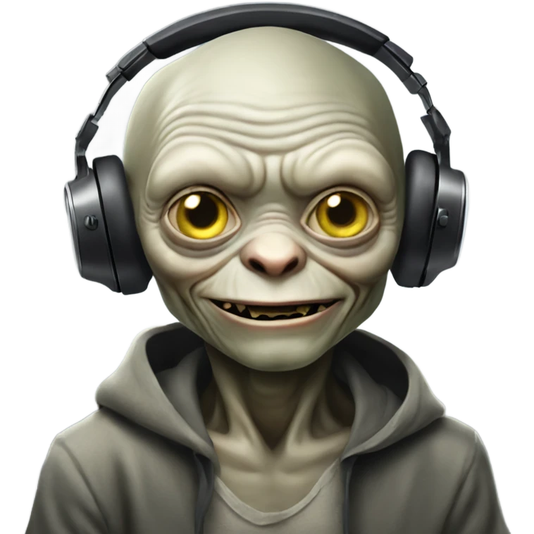 Gollum playing DJ  emoji