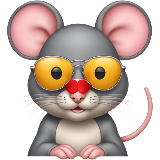 Mouse in sunglasses emoji