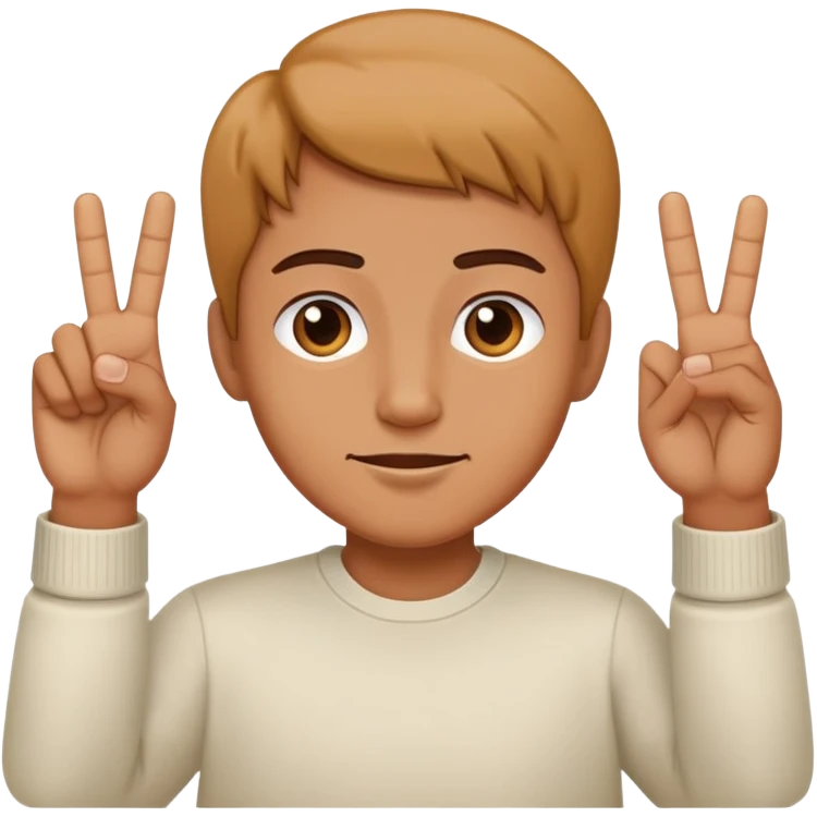 Mano che fa 3 medi emoji