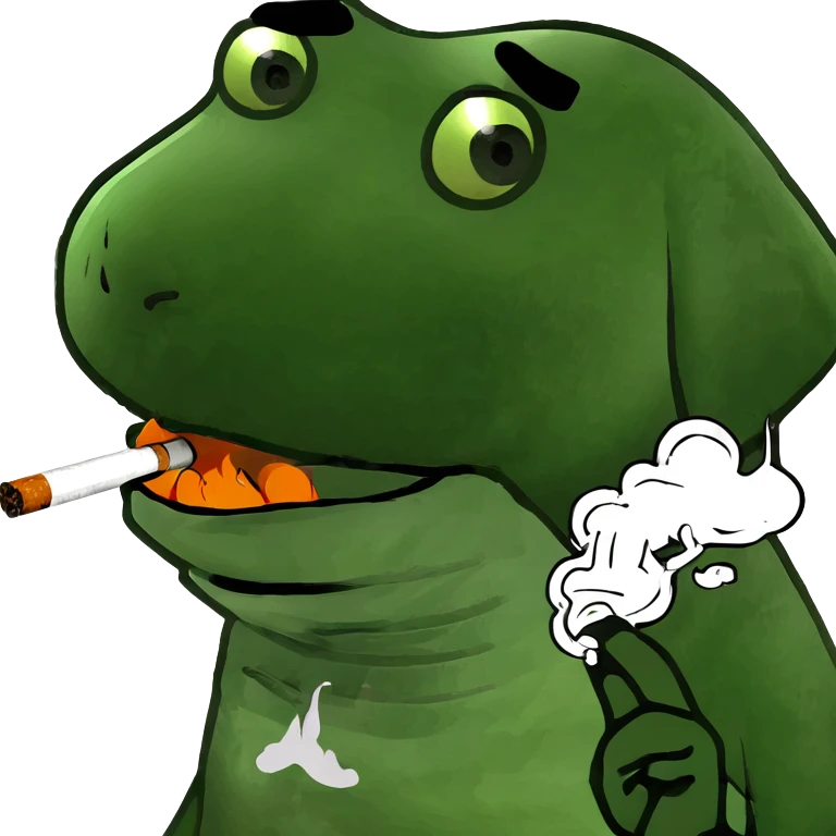Dog smoking  emoji