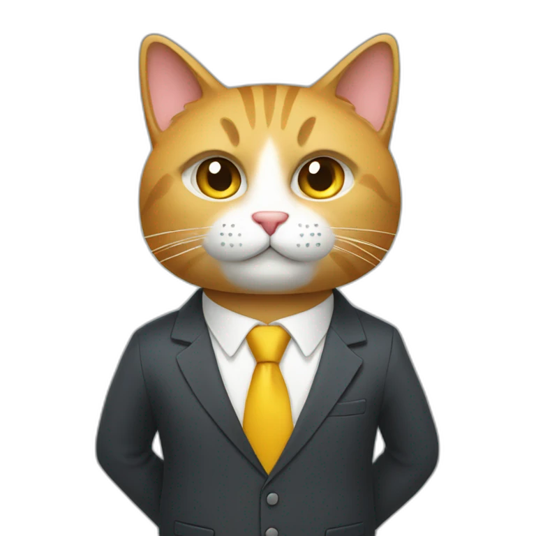 finance cat in a suit emoji
