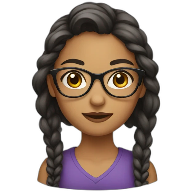 girl with glasses emoji