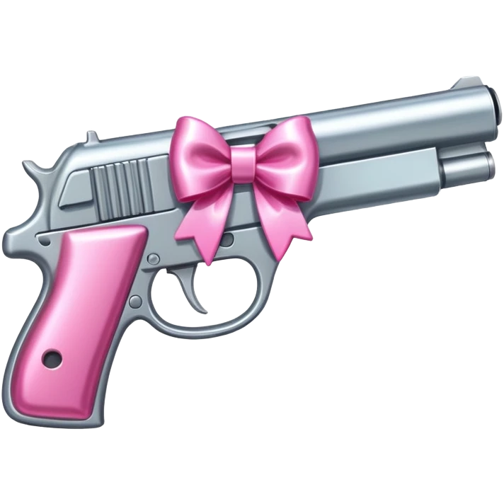 Gun with pink bow emoji
