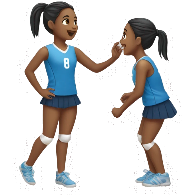 Una niña jugando voley  emoji