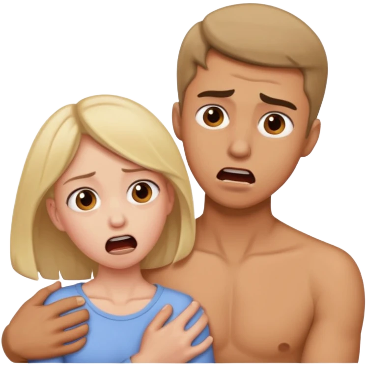 Girl being choked by a guy emoji