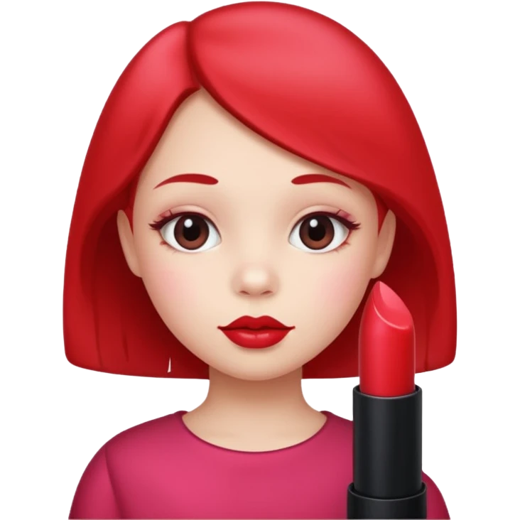 child with lipstick  emoji
