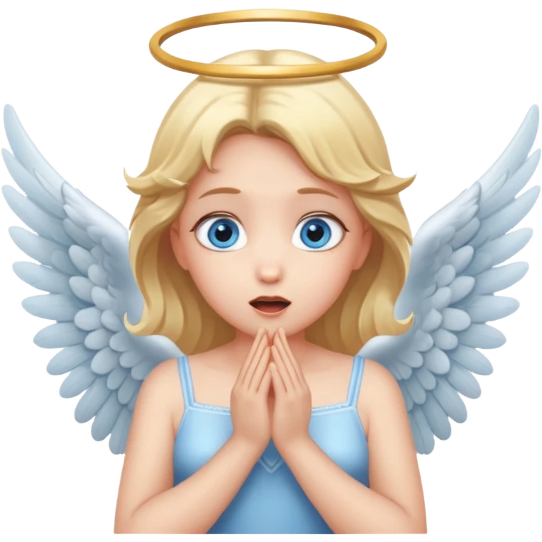 suprised angle, with wings, hands on cheeks emoji