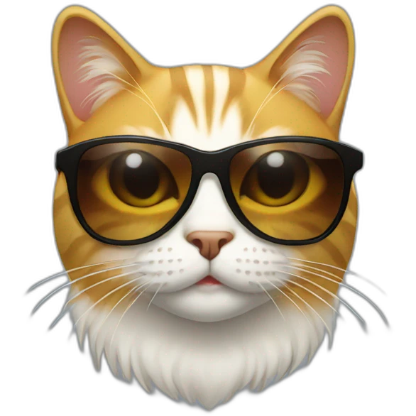 Cat with sunglasses emoji