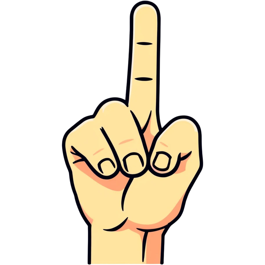 Middle finger emoji