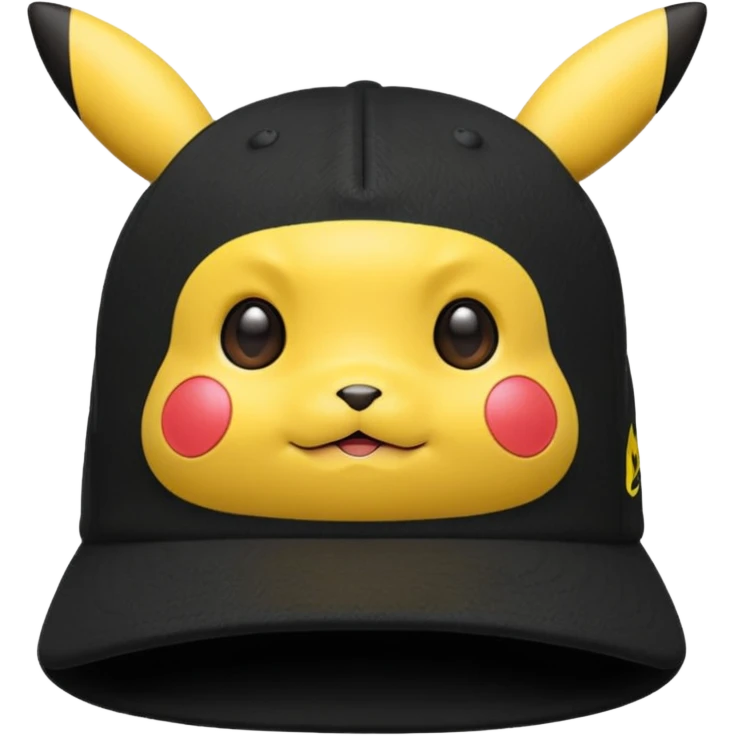 A Pikachu hat black emoji