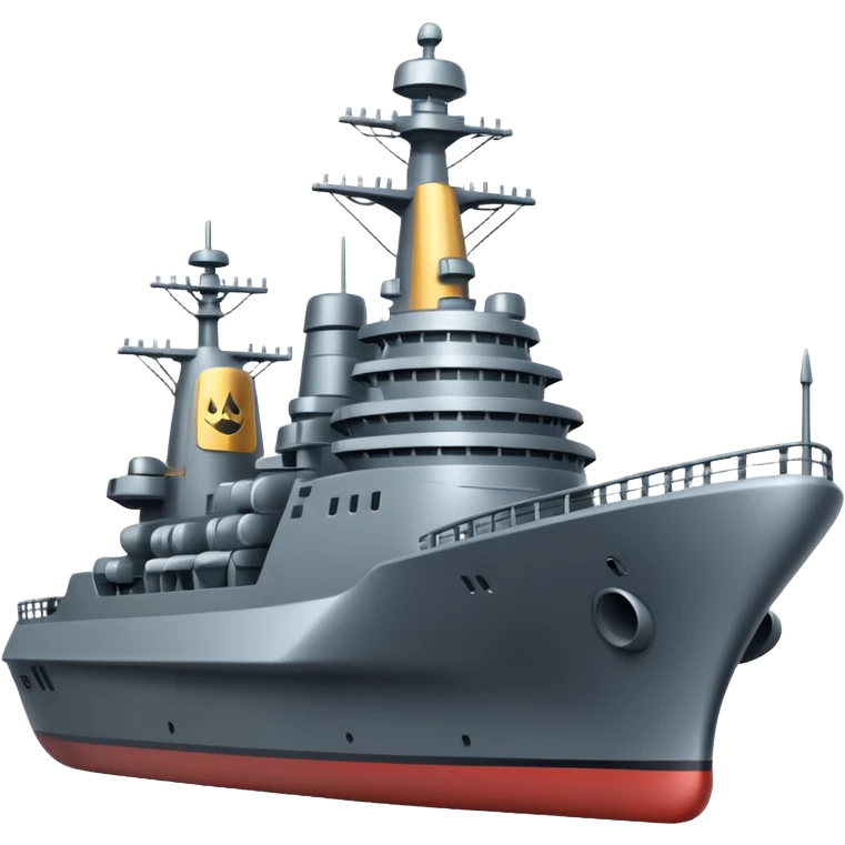 Very realistic warship  emoji