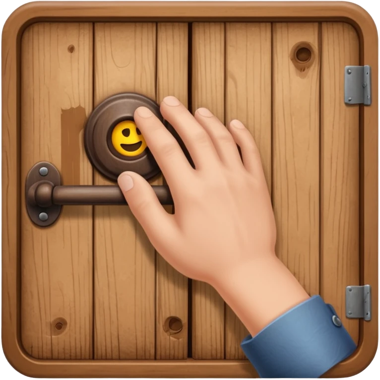 hand knock the door emoji