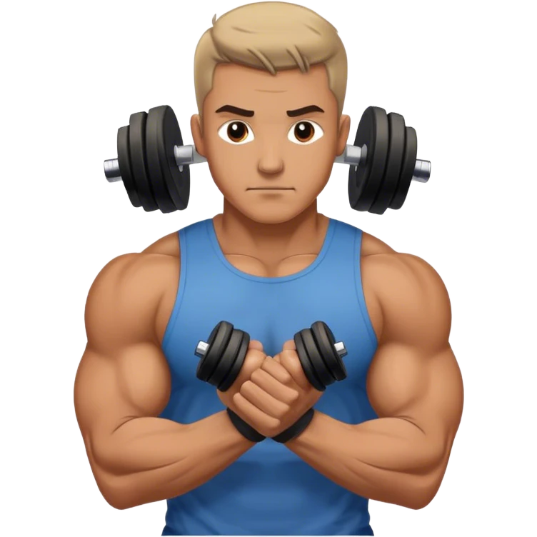 man weighted wrist curl emoji