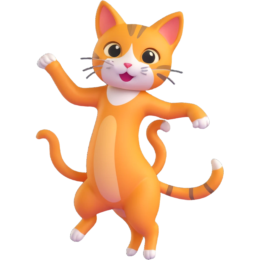 cute dancing cat emoji