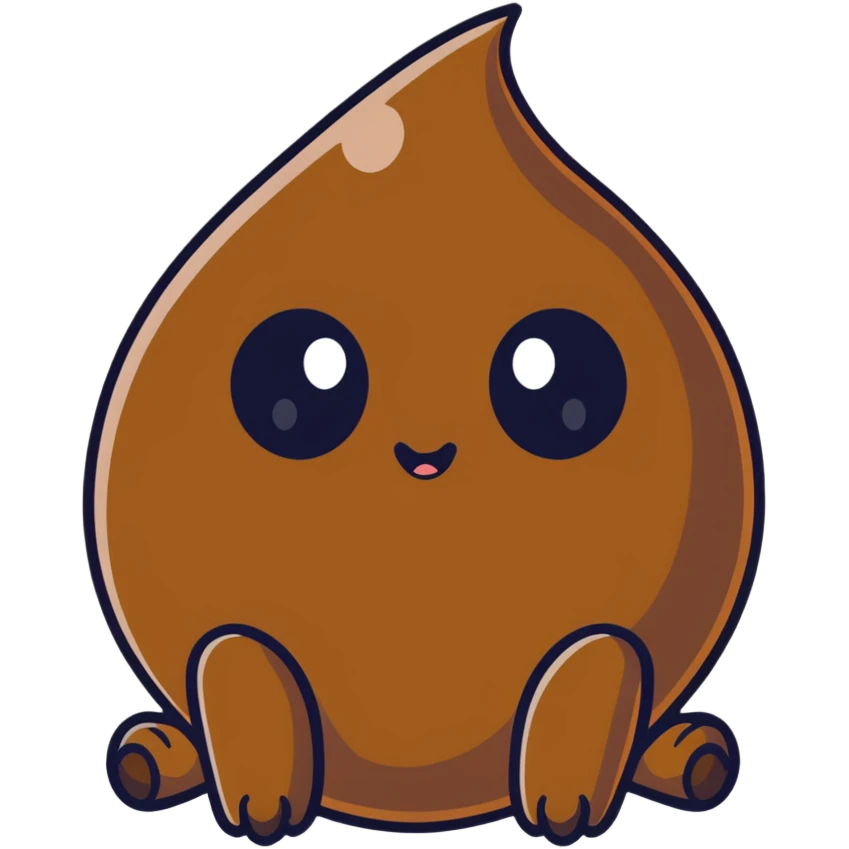 cute poop with big eyes emoji