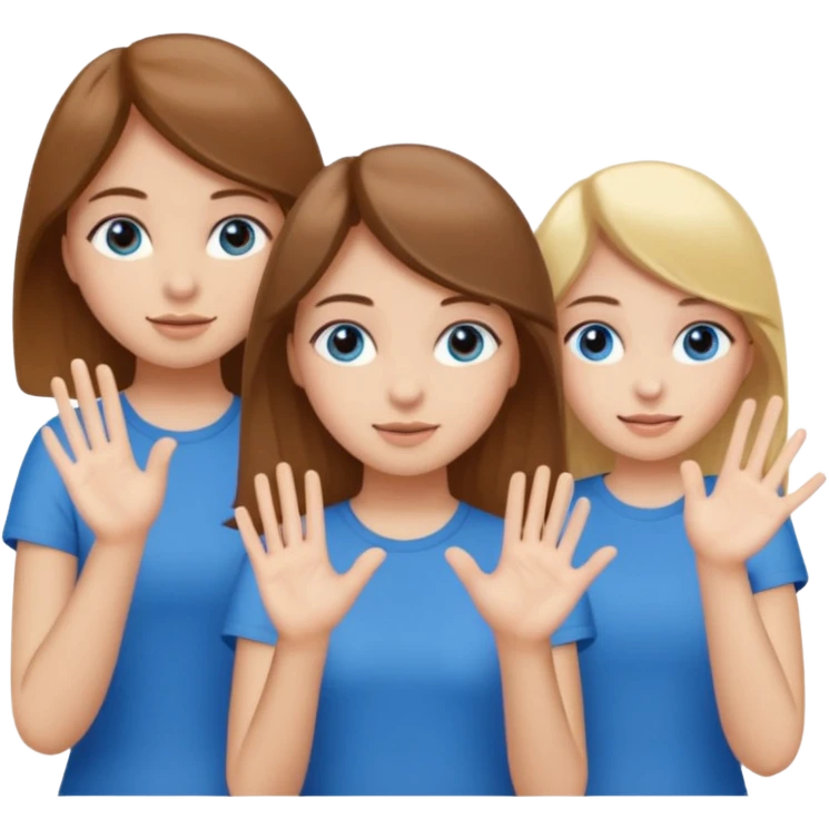 Two girls saying six seven one with brown hair. And doing hand movements  white skin six seven SAYING SIX SEVEN ONE WITH BLOND HAIR blue eyes SAYING 6️⃣ 7️⃣  emoji