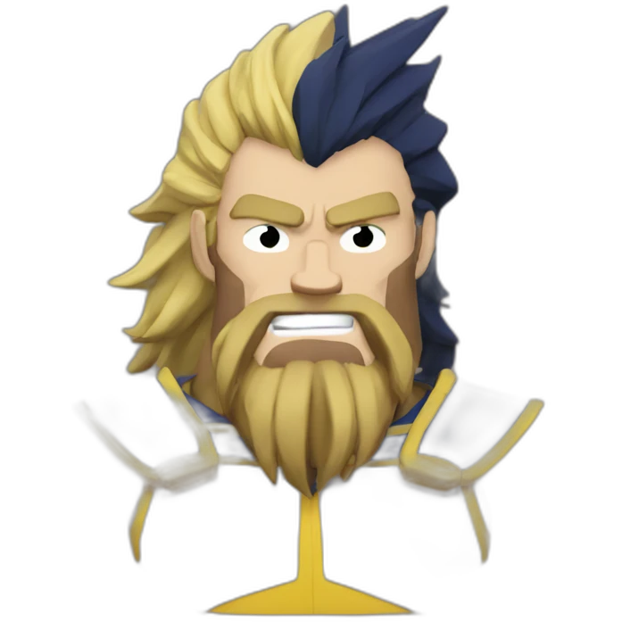 All Might as a viking with a beard emoji