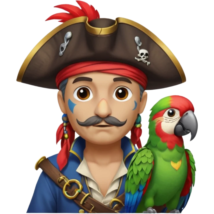 pirate and parrot emoji
