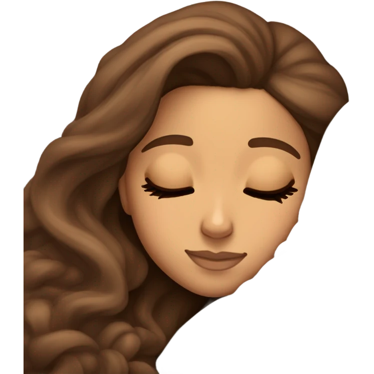 Ariana Grande sleeping with brown hair  emoji