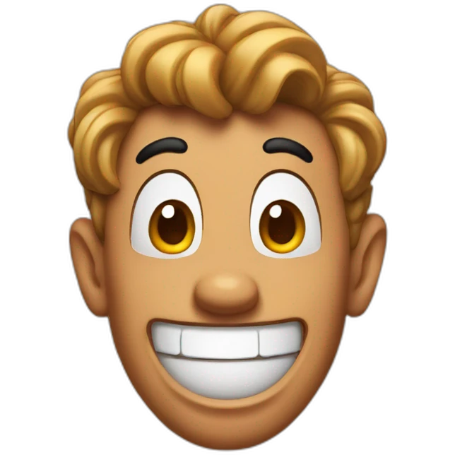Goofy face emoji