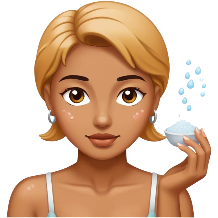 female salt bae sprinkling salt emoji