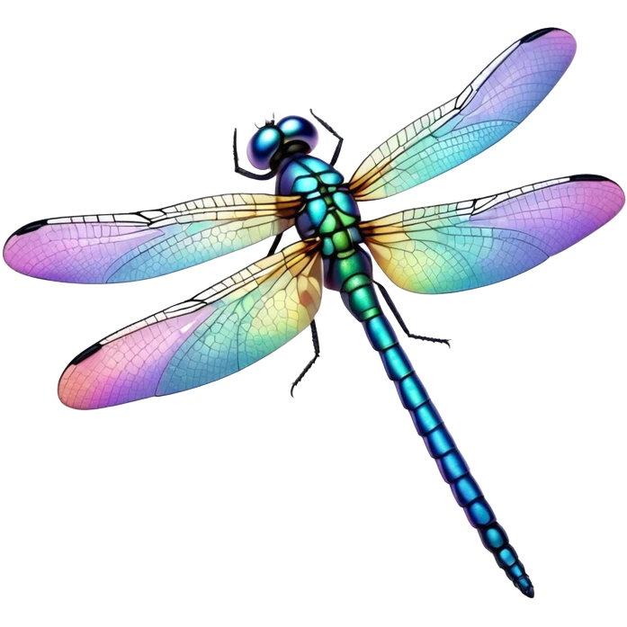 Iridesant dragonfly emoji