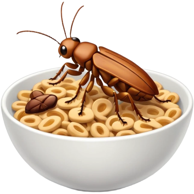 Roaches in cereal emoji