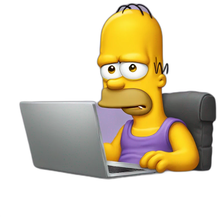 Simpson with a laptop emoji