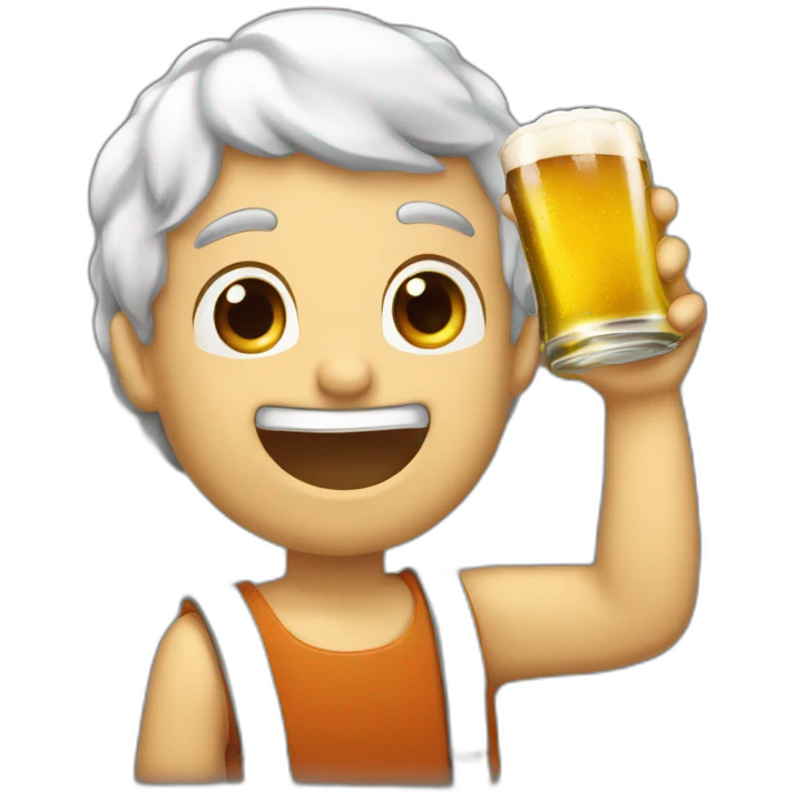 Une bière renversé  emoji